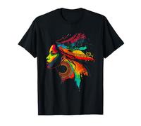 Rainbow Dashiki, capelli da donna tribale africana, afroamericana Maglietta