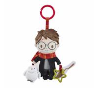 Harry Potter On the Go Activity Toy - Carrozzina e passeggino con clip giocattolo per neonati con scopa increspata e gufo che squittisce, giocattolo sensoriale di Harry Potter per bambini, accessorio