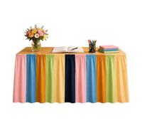 Rainbow Desk Skirt - 180x75x0.5cm Resistant Polyester Cover,