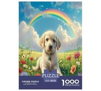 Rainbow Dog Jigsaw Puzzle Impossibili 1000Pcs Animal Decorazione Per La Casa. Giochi Rilassamento E Intelligence Per Adulti E Ragazzi Da 14 Anni 38x26cm/1000pcs