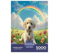 Rainbow Dog Puzzle Impossibili 1000Pcs Animal Decorazione Per La Casa. Rilassamento E Intelligence Per Adulti E Bambini Da 12 Anni 70x50cm/1000pcs