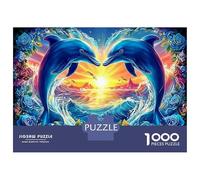 Rainbow Dolphins Jigsaw Puzzle Impossibili 1000 Pezzi Animal Decorazione Per La Casa. Giochi Rilassamento E Intelligence Per Adulti E Ragazzi Da 14 Anni 70x50cm/1000pcs