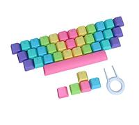 Rainbow Double Shot Keycap Set 39 tasti PBT Keycap meccanico per tastiera da gioco meccanica con per estrattore di tasti Pbt Keycaps Doubleshot Keycap arcobaleno 39 tasti