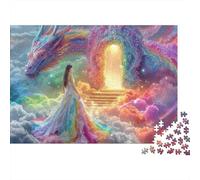 Rainbow Dragon Fantasy Jigsaw Puzzle Impossible 1000 Pezzi Interesting Decorazione Per La Casa. Giochi Rilassamento E Intelligence Per Adulti E Ragazzi Da 14 Anni 70x50cm/1000pcs