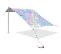 Rainbow Dragon Scales Shimmering Designed UPF50+ Tenda da spiaggia e baldacchino leggero con pala di sabbia per campeggio, picnic, cortile e pesca carpas de sol para la Playa