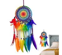 Rainbow Dream Catcher - Dream Catcher | Ornamenti Di Campanelle | Ornamento Di Decorazione Della Casa Appeso | Pendente A Parete Multipla Per Il Corridoio Della Camera Da