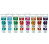 RAINBOW Dust ProGel Icing Paste Gel Food Colouring Summer Colour Set - 8 Pack
