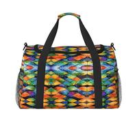 Rainbow Fish Scale È una borsa da viaggio a tracolla portatile con grande capacità e multifunzione, un must per i viaggi all'aperto