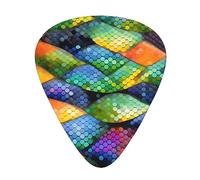 Rainbow Fish Scale plettri per chitarra, 12 pezzi, materiale ABS, bordi lisci, sensazione confortevole, 3 spessori opzionali