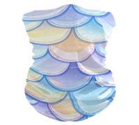 Rainbow Fish Scale Shimmering Four Season Protezione solare passamontagna scaletta collo ghetta multiuso fascia testa panno maschera per il viso per le donne per moto escursionismo halloween