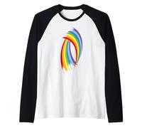 Rainbow Flag Uguaglianza Gay Lesbiche Transgender Genere Maglia con Maniche Raglan