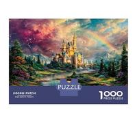 Rainbow Forest Castle 1000 Pezzi Puzzle - Cartone Riciclato & Puzzle Per La Relax Luminous Vibrant Blooms - Per Adulti 52x38cm/1000pcs Regalo Perfetto