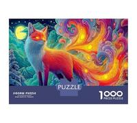 Rainbow Fox 1000 Pezzi Fox Cosmic Cartolina Premium Set Di Puzzle Puzzle Per Adulti Sfida Educativa Pacchetto Valore Decorazione Murale 52x38cm/1000pcs