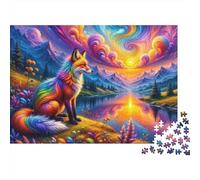 Rainbow Fox Fantasy Landscape Puzzle Impossible 1000 Pezzi Decorazione Per La Casa. Rilassamento E Intelligence Per Adulti E Ragazzi Da 14 Anni 70x50cm/1000pcs