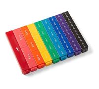 Rainbow Fraction Tower Cubes Set - 51 pezzi manipolativi matematici per l'apprendimento di frazioni equivalenti, ideale per matematica di quarta elementare e aule Montessori