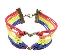Rainbow Gay Pride Bracciale Lgbtq Pride Accessori Rainbow Rope Bracciale Bangle Tessuto fatto a mano Gay Bracciale Intrecciato Amicizia lesbica Pride Stuff For Love Multicolor Practical and profession