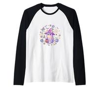 Rainbow Ghost Witch Shirt Cute Pumpkin Calderone Spooky Fun Maglia con Maniche Raglan