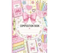 Rainbow Gingham Cottagecore Composition Book: 120 Dotted Pages Journal for Women & Girls: Cute Pastel Floral Bow Bullet Journal Notebook - Perfect for Planning, Notes & Happy Vibes