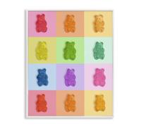 Rainbow Gummy Bear Candy Grid, 40,6 x 50,8 cm con cornice Gi Print | Stupell Industries · Di LISH Creative · Pronta da appendere una volta sconfezionata · Perfetto per la stanza dei bambini o la