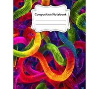 Rainbow Gummy Worm Notebook for Kids and Candy Lovers: Wide Ruled Journal with Colorful Worm Design | 110 Fun Pages for Writing, Notes, or Classwork | ... Book for Girls, Boys, Tweens, and Students