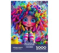 Rainbow Hair Girl Puzzle 1000 Pezzi Per Adulti, Sfida Familiare, Antistress, Esercita Memoria Per Famiglia, Regali 38x26cm/1000pcs