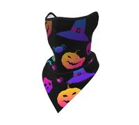 Rainbow Halloween Ghost Witch Hat Spiders Maschera Viso Mesh Collo Triangolare Maschera Unisex Sciarpa Fasce Protettive