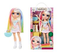 Rainbow High My Fashion Style Doll - Amaya - Bambola alla moda color arcobaleno di 28 cm con abito e borsetta alla moda, snodata, collezionabile, età 4-12 anni