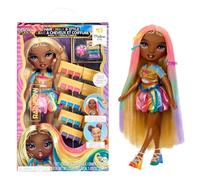 RAINBOW High Bambola Hair Chalk & Style - Meline - Bambola Arcobaleno e oro da 28 cm, Gesso per Capelli Lavabile, Colora, Acconcia, Gioca, Risciacqua e Ripeti, età 4-12+