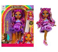 Rainbow high be dazzling - noemie violette - bambola fashion viola da 28 cm con decori, gemme scintillanti e accessori per lo styling