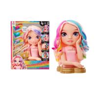Rainbow High Bella 13 - Testa da styling 4 in 1, playset con creme lavabili per capelli, pennello per smalto e strumento per colorare i capelli.
