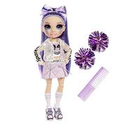 Rainbow High Cheer Fashion Doll - Abiti Eleganti, Pompon e Bambola Cheerleader Violet Willow, Fashion Doll Viola, Serie Cheer, Regalo Ottimo a Partire dai 6 Anni