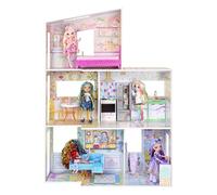 Rainbow High Color & Play 3-Story Doll House - Disegna Tutte le Pareti e i Pavimenti con Pennarelli Lavabili, il Set di Giochi in Legno Include Mobili e Accessori, Regalo Divertente. Età 4+