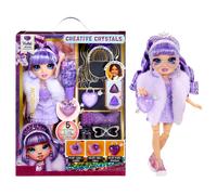 RAINBOW High Creative Crystals Violet - Bambola Fashion Viola da 28 cm con Kit p