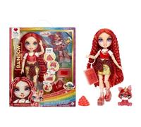 Rainbow High Fashion Doll con Slime & Animale - Ruby (Rosso) - Bambola scintillante da 28 cm con Slime scintillante, Animale Magico e Accessori Moda - Età 4-12 anni
