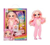 Rainbow High Junior High PJ Party - Bella (rosa) - Bambola snodata da 22 cm con morbida tutina, pantofole e accessori da gioco - Età 4-12
