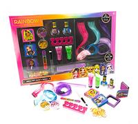 RAINBOW HIGH Mega Set Hair & Nails, Kit per Bambine con Extension, Gel, Glitter, 3 Gessi colorati per Capelli e Smalti per Unghie - Nice Group