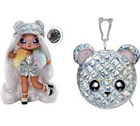 RAINBOW HIGH Na Surprise Moda 2-in-1 Metallizzata Serie Glam-da Collezione-Bambola vestita in Argento prismatico con Cappello e Borsa a Forma di Orsetto-Ari Prism, Colore, 575399C3