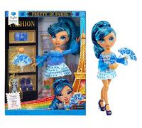 Rainbow High Pretty in Paris Fashion Bambola - Skyler Bradshaw - Bambola alla moda color blu di 28 cm con cucciolo, borsetta e accessori, per giocare, snodata, da collezionare, età dai 4 ai 12+ anni