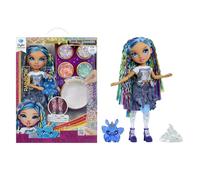 Rainbow High Rainbow Shimmers with Slime - Skyler, blu - Bambola Fashion di 28 cm, con Kit Slime e un Coniglietto come Animaletto Domestico, Età 4+
