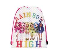 RAINBOW HIGH - Sacca Coulisse Ufficiale Rainbow High, Compatta e Versatile, Ideale per Palestra, Scuola, Viaggi, Portamerenda, Idea Regalo Bambine e Ragazze, 34x42 cm, Rosa
