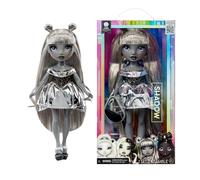 Rainbow High Shadow High Luna Madison - Bambola Fashion da 28 cm, Capelli Grigi, Vestiti Grigio Metallizzato, Borsetta alla Moda, Ideale da Regalare. Età 4-10