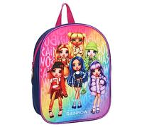Rainbow High Sparkle Club Ruby Poppy Sunny Jade Skyler Violet - Zainetto per bambini | Scuola | Asilo - dimensioni 29x22x9cm