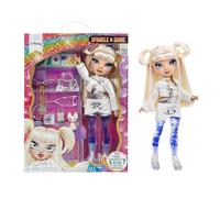 Rainbow High Sparkle & Shine Doll - Whitney - Bambola fashion di 28 cm con capelli bianchi e bolle magiche sulle gambe, colore, stile, gioco, collezionabile, Età 4-12 anni
