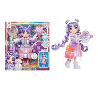 Rainbow High Winter Wonderland Violet - Bambola Viola 28 cm con Neve Magica Nei Vestiti che Si Gonfia e Kit Pupazzo di Neve