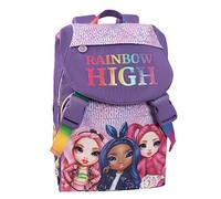 RAINBOW HIGH - Zaino Scuola Estensibile, con Estensione Soffietto 9 cm, Ampio Vano, Chiusure Zip e Tasche - Zainetto Bambina, 29x41x13,5 cm