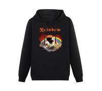 Rainbow Hoody Rainbow Rising Rock Hoodies Long Sleeve Pullover Loose Hoody Mens Sweatershirt Size L