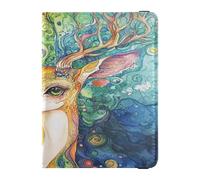 Rainbow - Hued Enchanted Deer Leather Auto Registration Insurance & ID Card Holder Glove Box Organizer per qualsiasi auto, camion, moto, rimorchio o barca, uomo e donna in pelle, Colore 6., 1 size