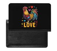 Rainbow I Love Cock - Custodia per passaporto con scomparto per carte di credito, custodia per passaporto da viaggio, Stile:, Taglia unica