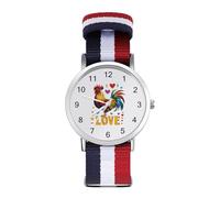 Rainbow I Love Cock orologio sportivo per uomo donna cinturino in nylon orologio da polso analogico al quarzo, Stile:, regular, Cinturino
