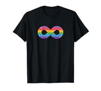 Rainbow Infinity Loop Autismo Orgoglio LGBTQ Neurodiversità Maglietta